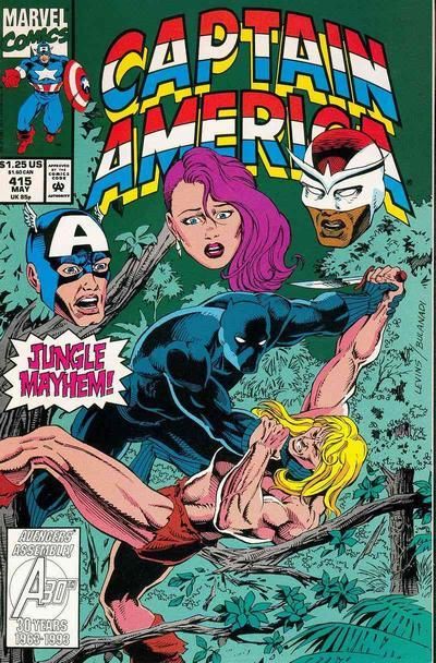 Captain America, Vol. 1 Savage Landings |  Issue#415A | Year:1993 | Series: Captain America |  Direct Edition