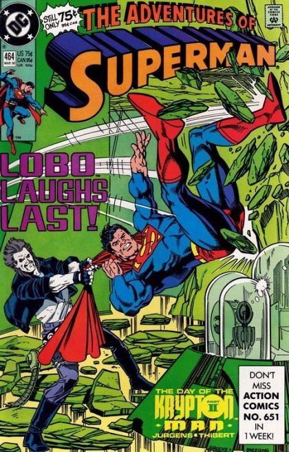 The Adventures of Superman Day of the Krypton Man, Blood Brawl |  Issue#464A | Year:1990 | Series: Superman | Pub: DC Comics