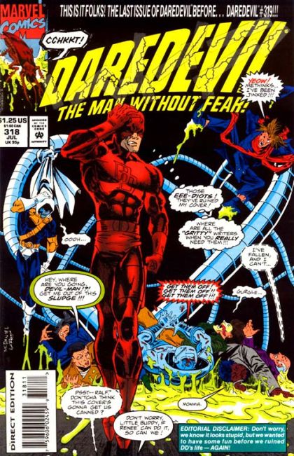 Daredevil, Vol. 1 Grease Monkeys |  Issue#318A | Year:1993 | Series: Daredevil | Pub: Marvel Comics |
