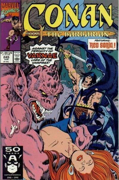Conan the Barbarian  |  Issue#245A | Year:1991 | Series: Conan | Pub: Marvel Comics | Direct Edition