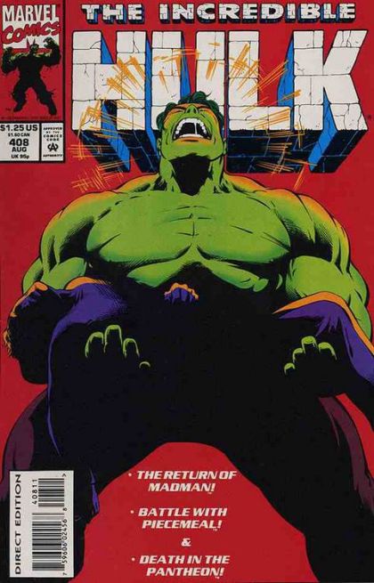 The Incredible Hulk, Vol. 1 "A Sinking Feeling" |  Issue#408A | Year:1993 | Series: Hulk | Pub: Marvel Comics | Direct Edition