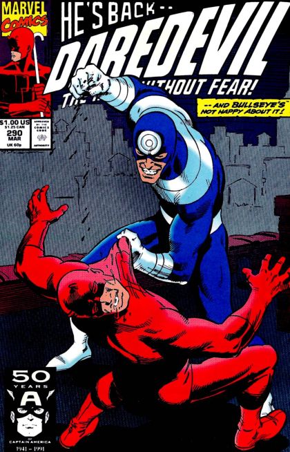 Daredevil, Vol. 1 Bullseye! |  Issue#290A | Year:1991 | Series: Daredevil | Pub: Marvel Comics |