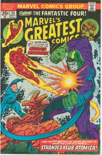 Marvel's Greatest Comics Stranded In Sub-Atomica |  Issue#58 | Year:1975 | Series:  | Pub: Marvel Comics
