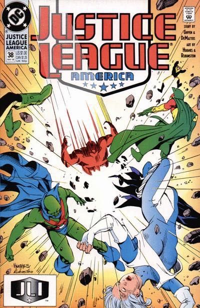Justice League / International / America Sure It May Stink, But It Smells Like A Story To Us |  Issue#38A | Year:1990 | Series: Justice League | Pub: DC Comics
