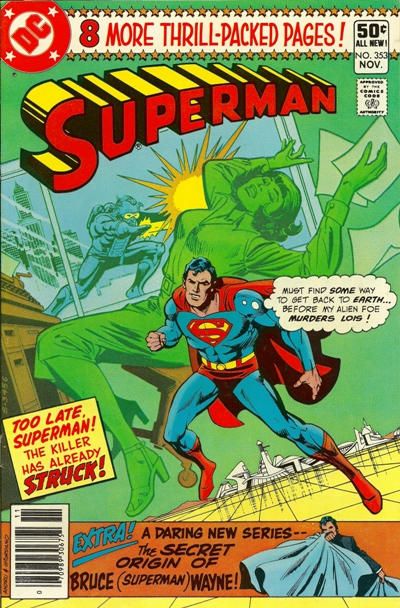 Superman, Vol. 1 The Fantastic Foe Superman Could Never Meet!/The Secret Origin Of Bruce (Superman) Wayne |  Issue#353B | Year:1980 | Series: Superman |
