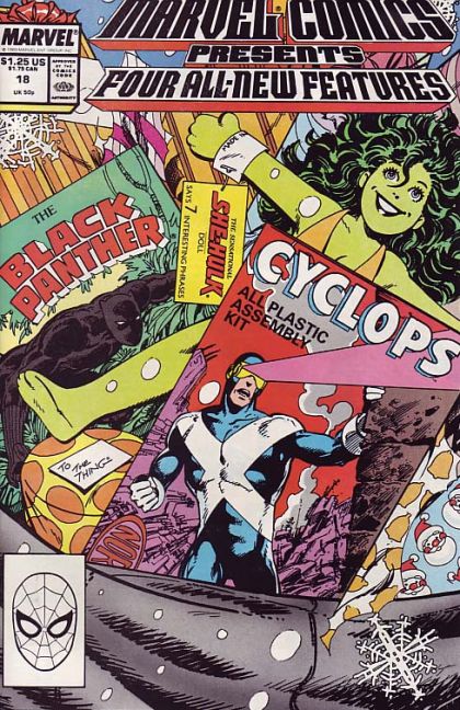 Marvel Comics Presents, Vol. 1 The Retribution Affair / Panther's Quest, Part 2: Plague in the Night / Part 6: Naked Exposures / X-Mas Tease / a Christmas Card |  Issue#18A | Year:1988 | Series:  |