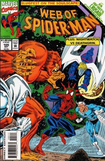 Web of Spider-Man, Vol. 1 Infinity Crusade - Crisis Of Conscience, Part 2: Soul Gauntlet |  Issue#105A | Year:1993 | Series: Spider-Man | Pub: Marvel Comics |