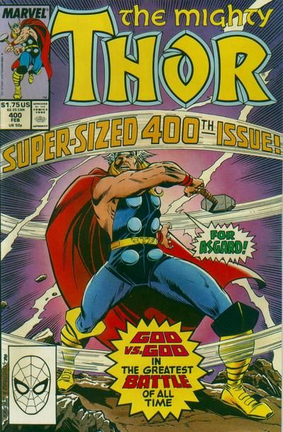 Thor, Vol. 1 Lest the Heavens Perish!; I... This Hammer!; Who Shall Be Worthy?; When Volstagg Was in Flower!; When Warriors Clasp!; Loki: Evil Aborning; Sif: Warrior Woman of Asgard! |  Issue#400A | Year:1988 | Series: Thor | Pub: Marvel Comics