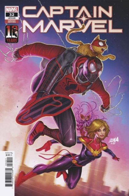 Captain Marvel, Vol. 11  |  Issue#32B | Year:2021 | Series:  | Pub: Marvel Comics | David Nakayama Miles Morales Spider-Man 10th Anniversary Variant