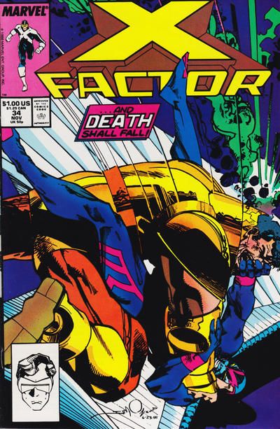 X-Factor Death! |  Issue#34A | Year:1988 | Series: X-Factor | Pub: Marvel Comics