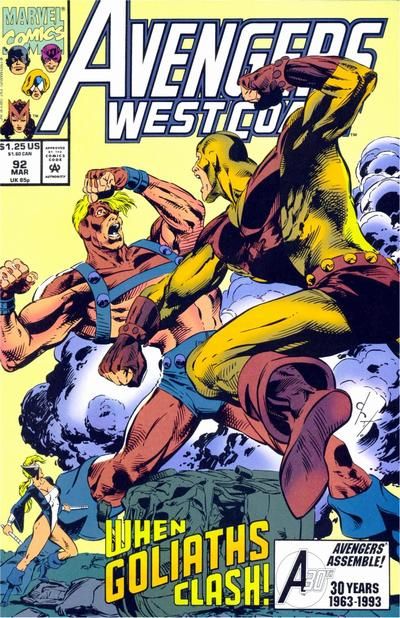 The West Coast Avengers, Vol. 2 When Goliaths Clash!!!! |  Issue#92A | Year:1993 | Series:  | Pub: Marvel Comics