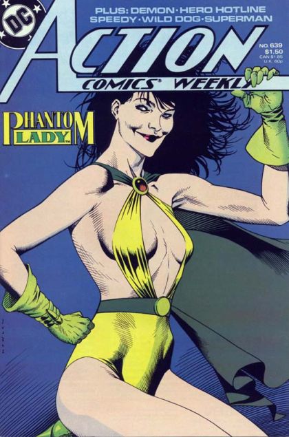 Action Comics, Vol. 1 Exiles, Part 4 / Witches / Hero Hotline / An Eye for an Eye / Belle of the Ball / Crack Up, Part 4: Rung by Rung! |  Issue#639 | Year:1989 | Series:  |