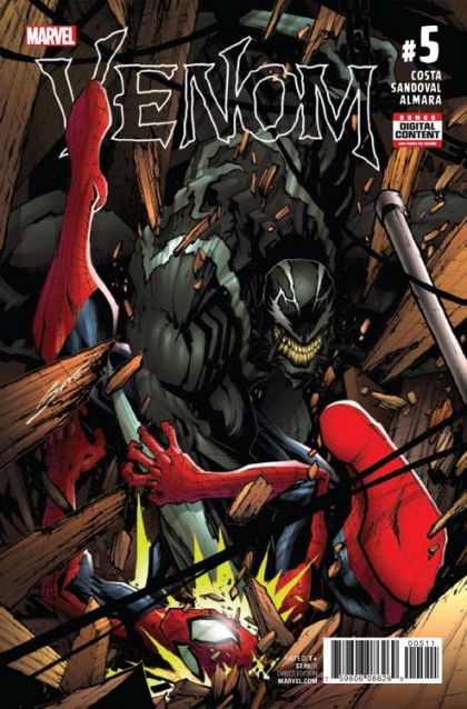 Venom, Vol. 3 Homecoming, Part Five |  Issue#5A | Year:2017 | Series: Venom | Pub: Marvel Comics | Regular Gerardo Sandoval Cover