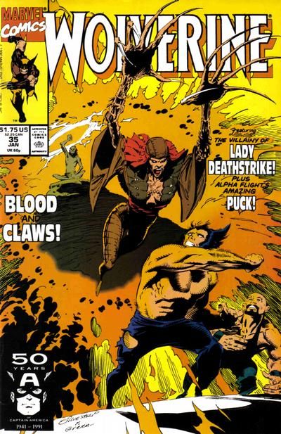 Wolverine, Vol. 2 Blood, Sand And Claws |  Issue#35A | Year:1991 | Series: Wolverine | Pub: Marvel Comics |