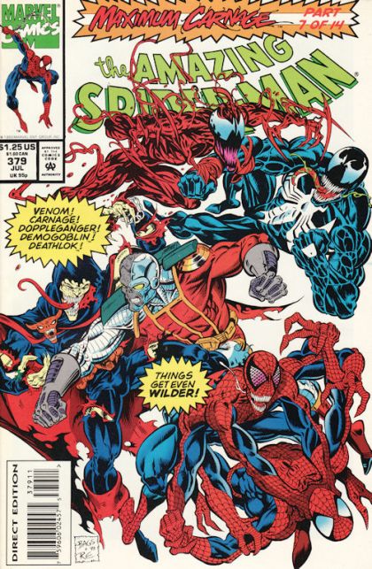 The Amazing Spider-Man, Vol. 1 Maximum Carnage - Part 7: The Gathering Storm |  Issue#379A | Year:1993 | Series: Spider-Man |