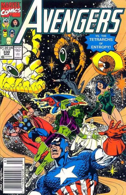 The Avengers, Vol. 1 "In A Strange Land" |  Issue#330B | Year:1991 | Series: Avengers | Pub: Marvel Comics | Newsstand Edition
