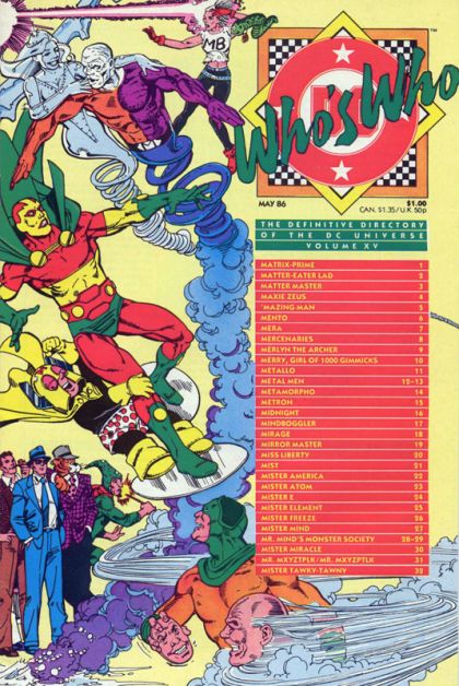 Who's Who: The Definitive Directory of the DC Universe Matrix-Prime to Mister Tawky-Tawny |  Issue#15A | Year:1986 | Series: Who's Who? | Pub: DC Comics