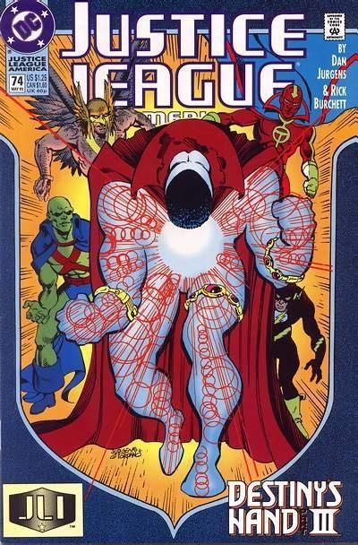 Justice League / International / America Destiny's Hand, Destiny's Hand, pt 3 |  Issue#74A | Year:1993 | Series: Justice League | Pub: DC Comics