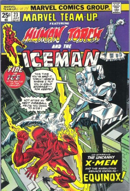 Marvel Team-Up, Vol. 1 Human Torch and the Iceman: The Night of the Frozen Inferno |  Issue#23 | Year:1974 | Series: Marvel Team-Up | Pub: Marvel Comics