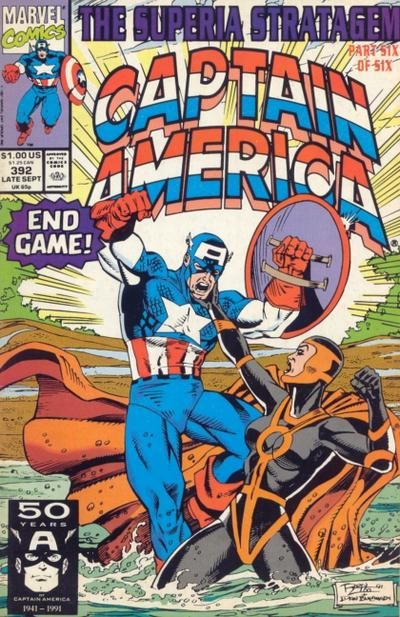 Captain America, Vol. 1 The Superia Stratagem, Part 6: Superia Unbound |  Issue#392A | Year:1991 | Series: Captain America | Pub: Marvel Comics | Direct Edition