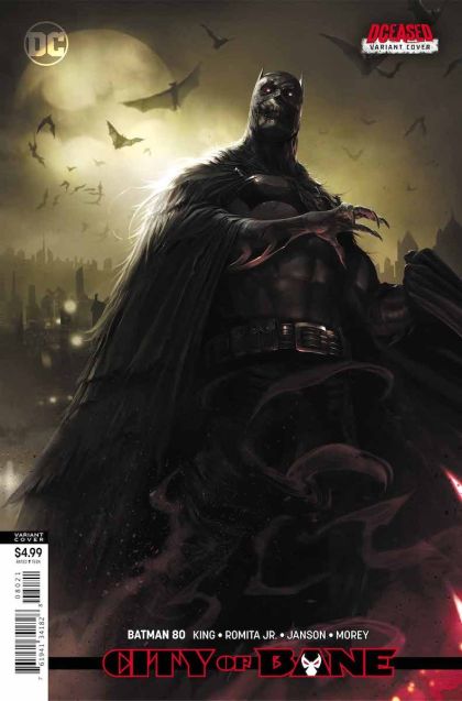 Batman, Vol. 3 City of Bane, Part 6 |  Issue#80B | Year:2019 | Series: Batman | Variant Francesco Mattina DCeased Card Stock Cover