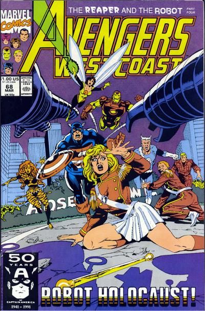 The West Coast Avengers, Vol. 2 The Reaper and the Robot, Part Four |  Issue#68A | Year:1991 | Series:  |