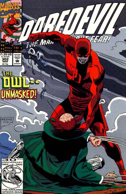 Daredevil, Vol. 1 Nocturnal Hunter |  Issue#302A | Year:1992 | Series: Daredevil | Pub: Marvel Comics |