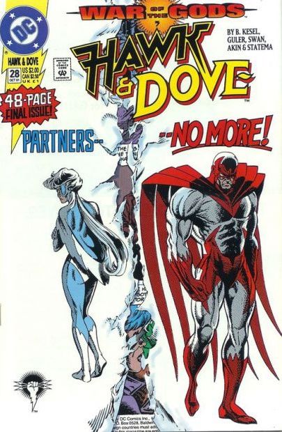 Hawk & Dove, Vol. 3 War of the Gods - Mad Dogs and Americans |  Issue#28A | Year:1991 | Series: Teen Titans | Pub: DC Comics
