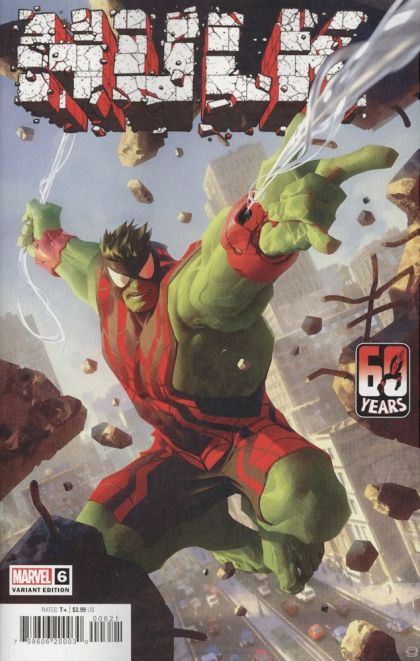Hulk, Vol. 4  |  Issue#6B | Year:2022 | Series: Hulk | Pub: Marvel Comics | Alex Garner Spider-Man Cover