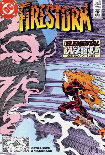 Firestorm, the Nuclear Man, Vol. 2 (1982-1990) The Elemental War, Confrontation |  Issue#91A | Year:1989 | Series: Firestorm | Pub: DC Comics