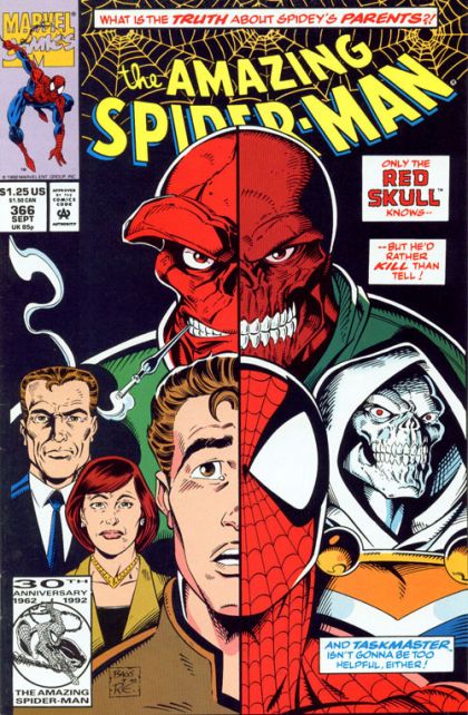 The Amazing Spider-Man, Vol. 1 Skullwork! |  Issue#366A | Year:1992 | Series: Spider-Man |