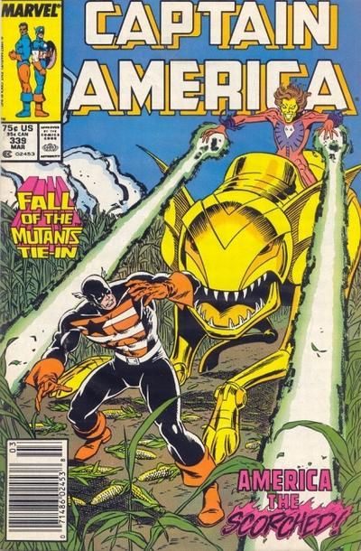 Captain America, Vol. 1 The Fall of the Mutants - America the Scorched |  Issue#339B | Year:1988 | Series: Captain America |