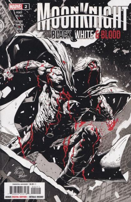 Moon Knight: Black, White & Blood The Empty Tomb / A Hard Day's Knight / Blood Red Glider |  Issue#2A | Year:2022 | Series:  | Pub: Marvel Comics | Regular Ryan Stegman Cover