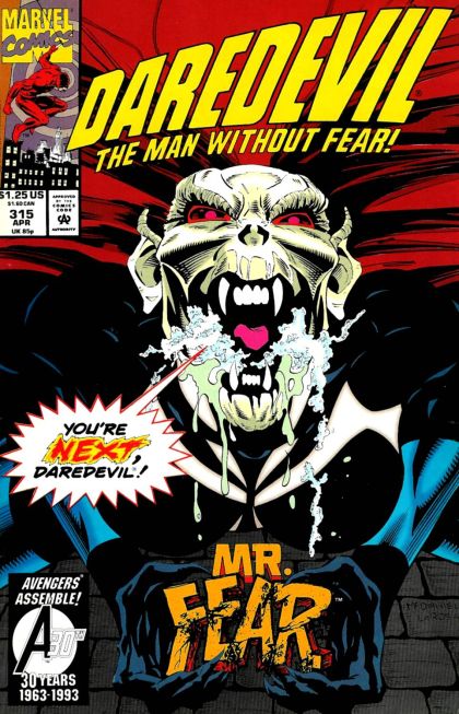Daredevil, Vol. 1 Shock Therapy |  Issue#315A | Year:1993 | Series: Daredevil | Pub: Marvel Comics |