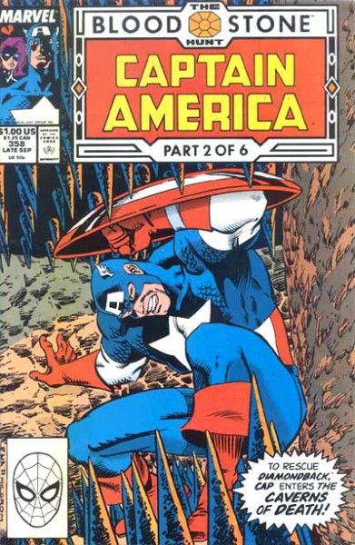 Captain America, Vol. 1 The Bloodstone Hunt, Part 2: Bones of Contention |  Issue#358A | Year:1989 | Series: Captain America |
