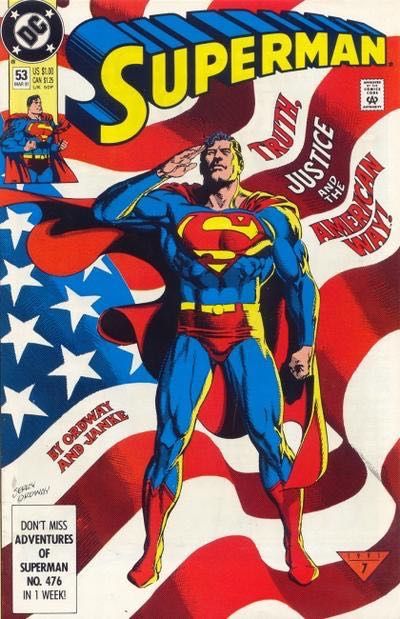 Superman, Vol. 2 Truth, Justice and the American Way |  Issue#53A | Year:1991 | Series: Superman | Pub: DC Comics