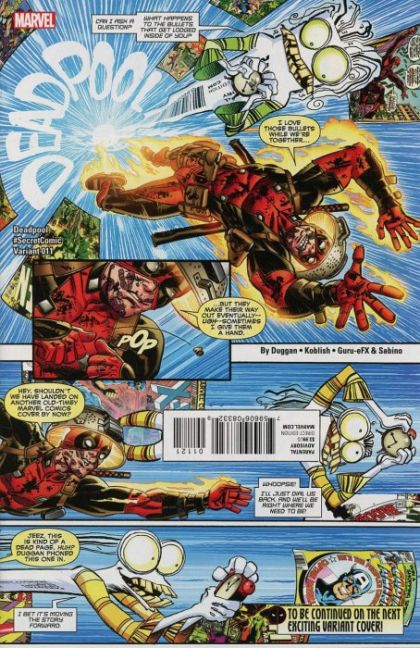 Deadpool  |  Issue#11B | Year:2016 | Series: Deadpool | Pub: Marvel Comics | Variant Scott Koblish Secret Comic Cover