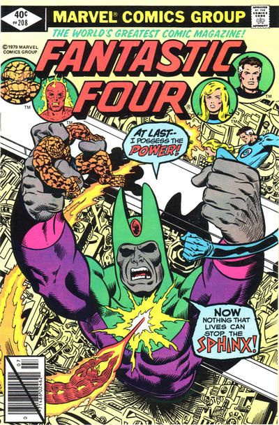 Fantastic Four, Vol. 1 The Power of the Sphinx! |  Issue#208A | Year:1979 | Series: Fantastic Four | Pub: Marvel Comics