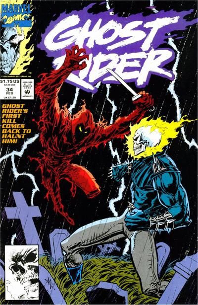 Ghost Rider, Vol. 2 Victims Of Our Past |  Issue#34A | Year:1992 | Series: Ghost Rider | Pub: Marvel Comics
