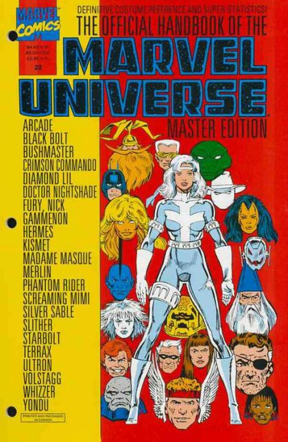 Official Handbook of the Marvel Universe: Master Edition (Vol. 3)  |  Issue#22 | Year:1992 | Series: Official Handbook of the Marvel Universe |