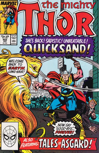 Thor, Vol. 1 Even an Asgardian Can Die!!; Tales of Asgard: The Golden Hair of Glimda! |  Issue#402A | Year:1988 | Series: Thor | Pub: Marvel Comics