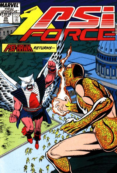 Psi Force "Drowning Under Fire" |  Issue#25A | Year:1988 | Series: New Universe |