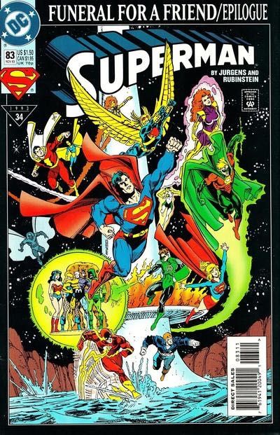 Superman, Vol. 2 Funeral For a Friend - Epilogue: On the Edge / Reign of the Supermen |  Issue#83A | Year:1993 | Series: Superman |