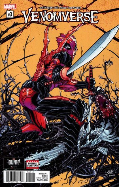 Venomverse Venomverse, Part 3 |  Issue#3A | Year:2017 | Series:  | Pub: Marvel Comics | Regular Nick Bradshaw Cover
