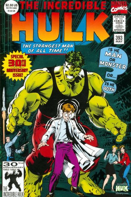 The Incredible Hulk, Vol. 1 The Closing Circle / Grudge Match / Psychological Ramifications of Gamma Radiation |  Issue#393A | Year:1992 | Series: Hulk | Pub: Marvel Comics |  - Holofoil