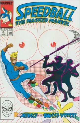 Speedball The Masked Marvel The Bug-Eyed Voice! / Cat's Eye |  Issue#6A | Year:1988 | Series:  | Pub: Marvel Comics |