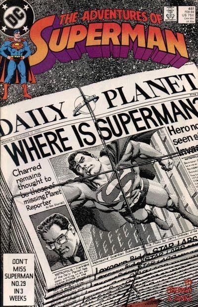 The Adventures of Superman Exile, Dangerous Ground |  Issue#451A | Year:1989 | Series: Superman | Pub: DC Comics