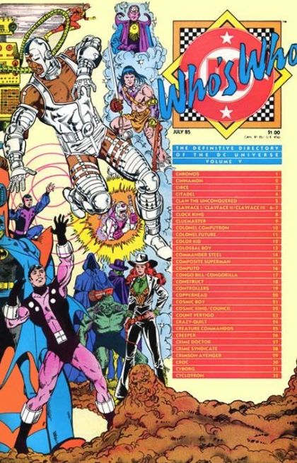 Who's Who: The Definitive Directory of the DC Universe Chronos to Cyclotron |  Issue#5A | Year:1985 | Series: Who's Who? | Pub: DC Comics