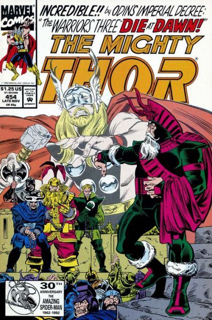 Thor, Vol. 1 The Warriors Three Die At Dawn; As My Dreams Lay A'Dying |  Issue#454A | Year:1992 | Series: Thor |
