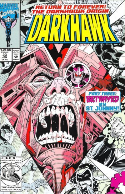 Darkhawk, Vol. 1 Return To Forever, Part 3: Betrayal |  Issue#23A | Year:1993 | Series: Darkhawk | Pub: Marvel Comics |
